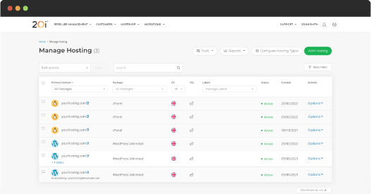 Powerful multisite hosting