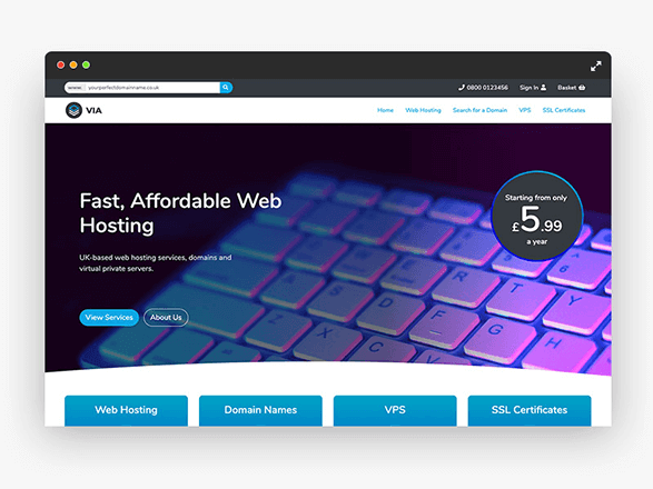 HostShop Theme UK Reseller Hosting  example 2 fast affordable web hosting