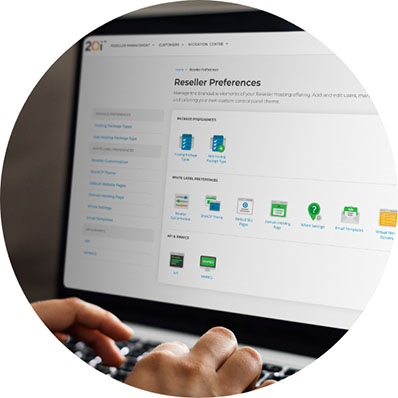 20i control panel for unlimited reseller hosting