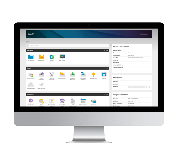 StackCP Reseller Hosting Control Panel