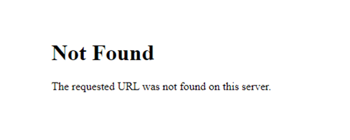 Error 404 - URL not found