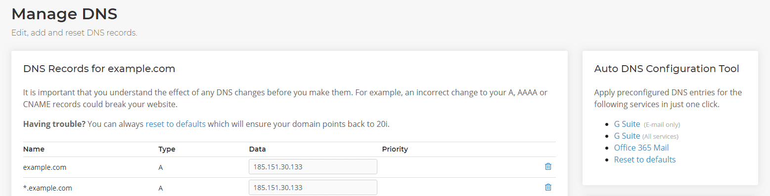 Manage DNS records for Office 365