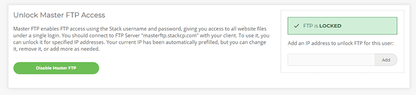 My20i Master FTP Access