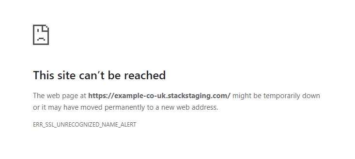 This site can't be reached