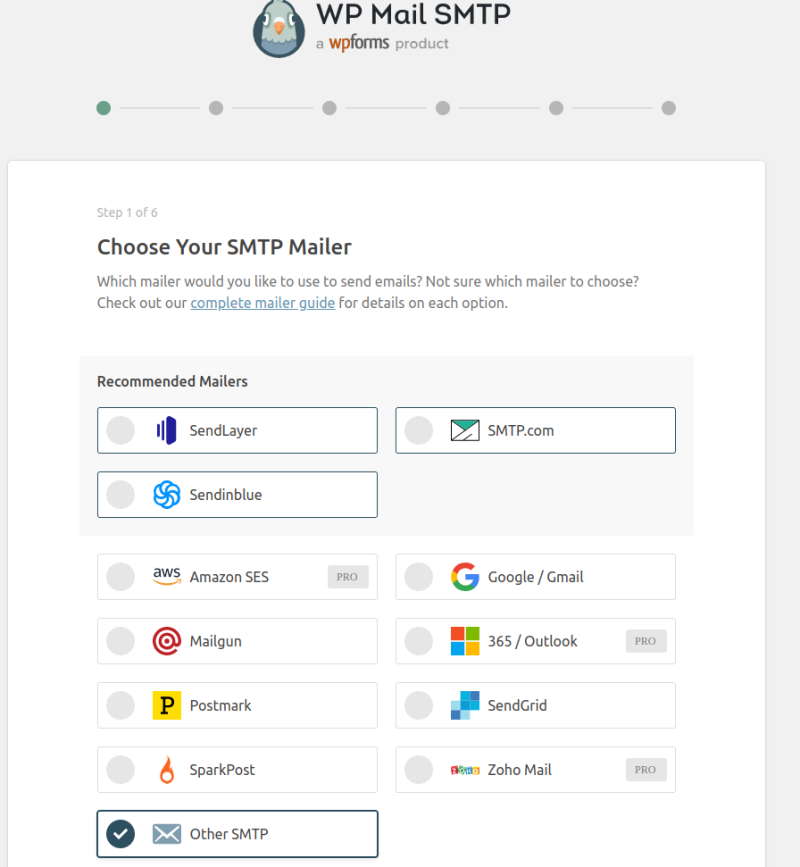 WP Mail SMTP WordPress plugin choose email client