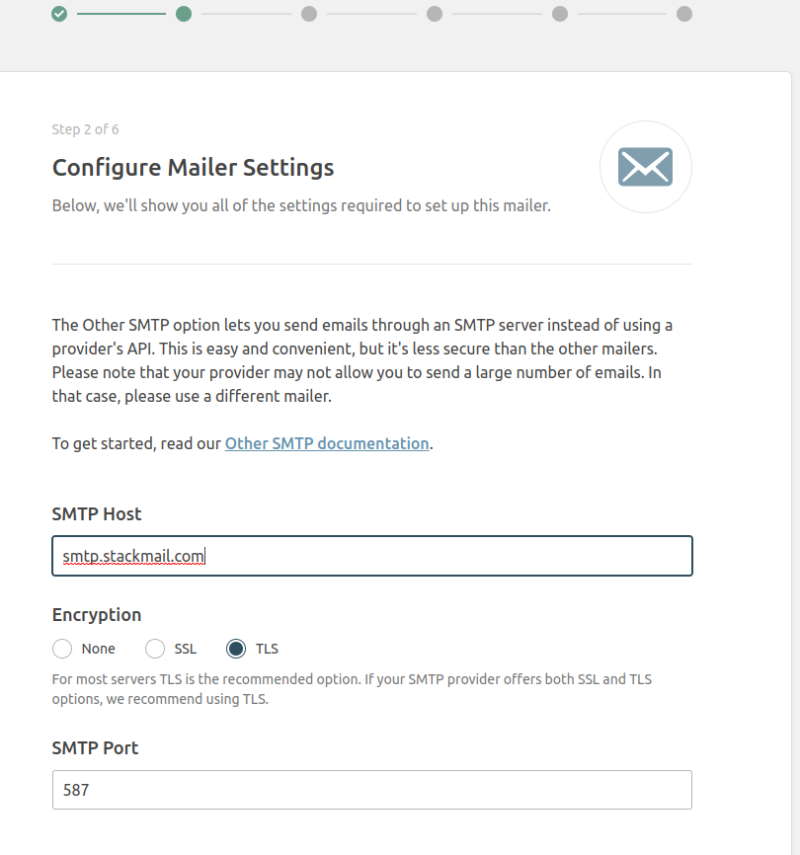 WP Mail SMTP WordPress plugin configuration