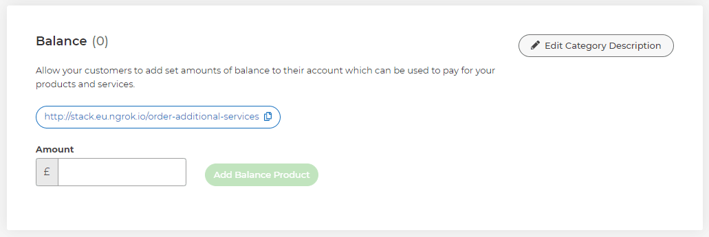 Account balance as a product