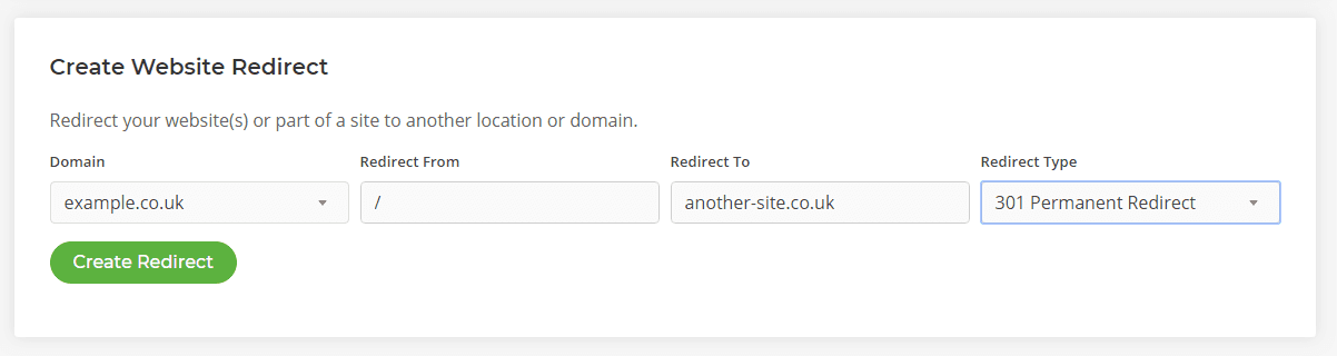 Domain redirects