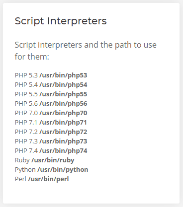 Script interpreters