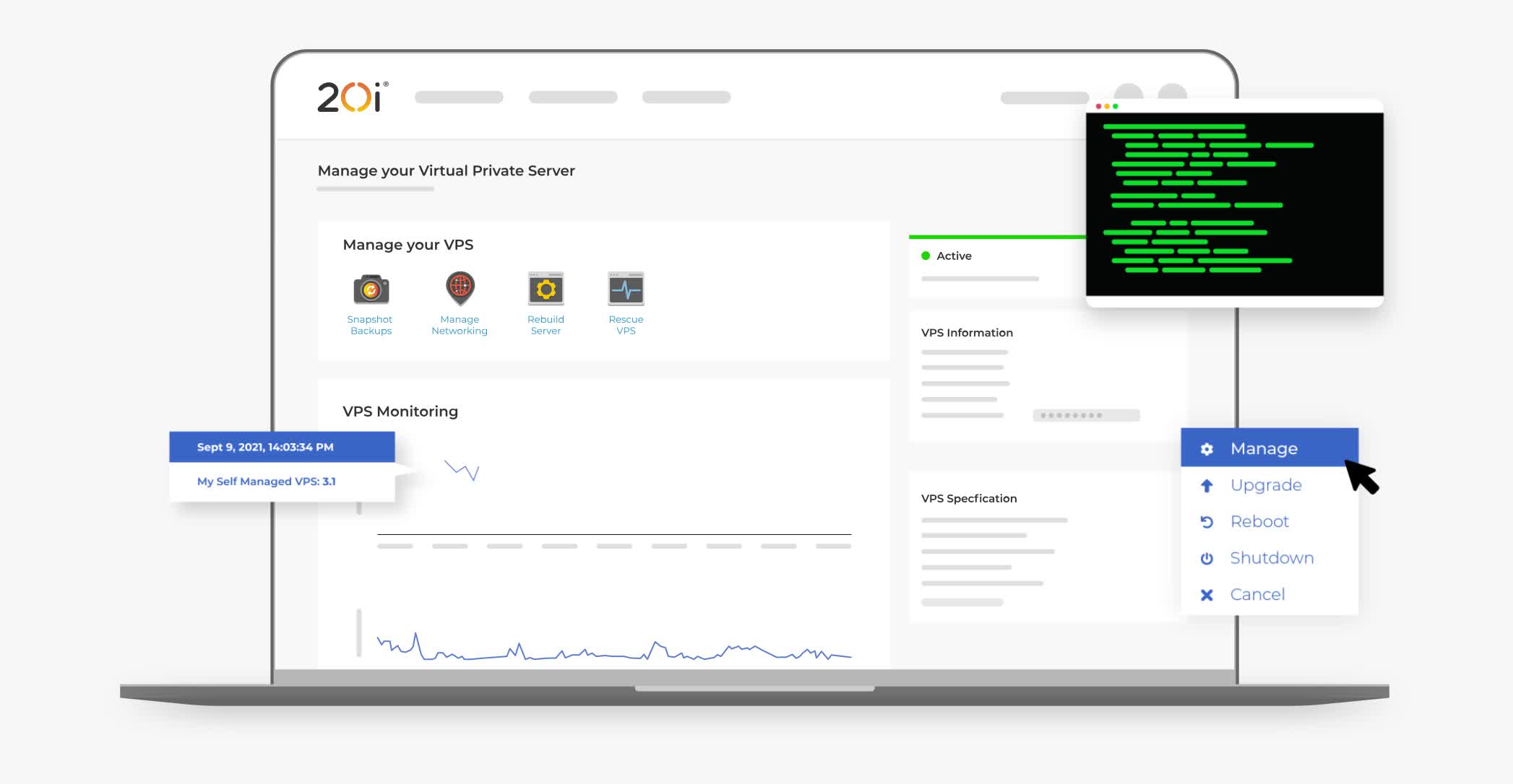 Easy virtual server management