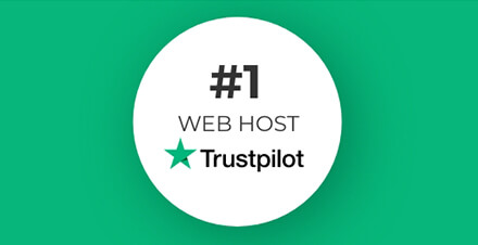 Number-one web host on Trustpilot