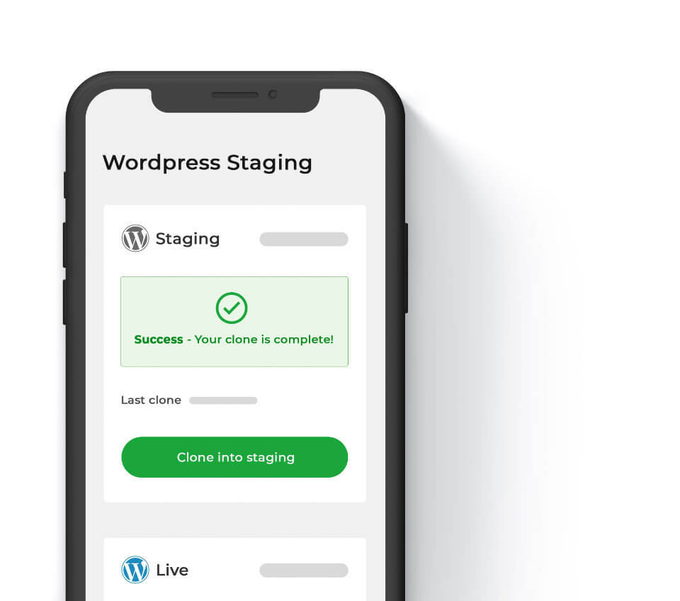 WordPress staging tool for fast and easy cloning your WP sites with just one click