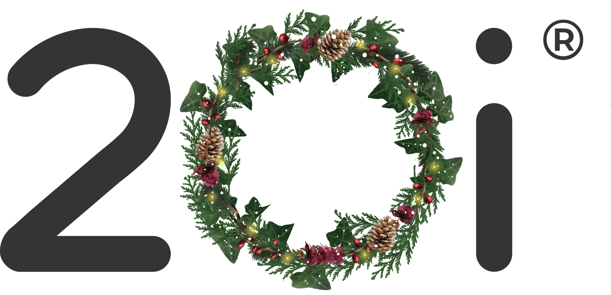 20i's custom Christmas logo from 2024