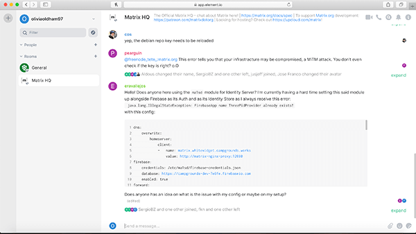 element user interface