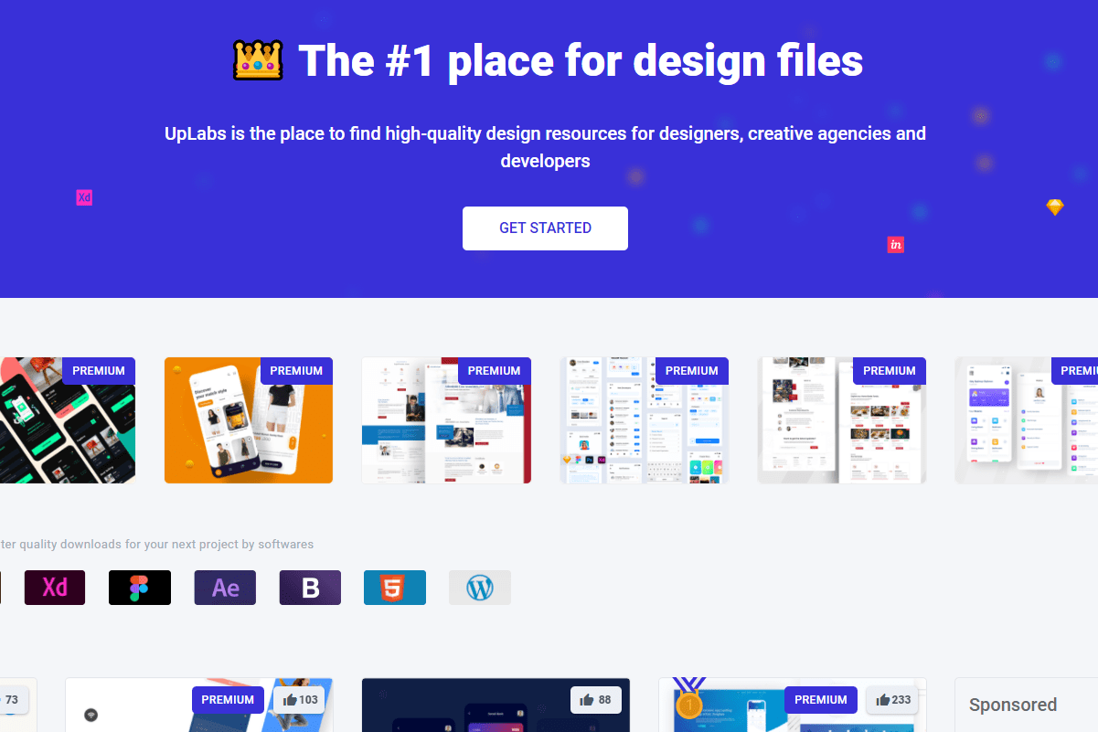 Screenshot of UPLabs home page