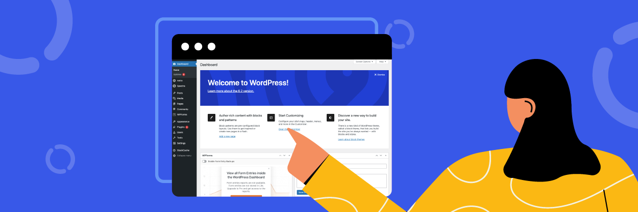 The WordPress dashboard