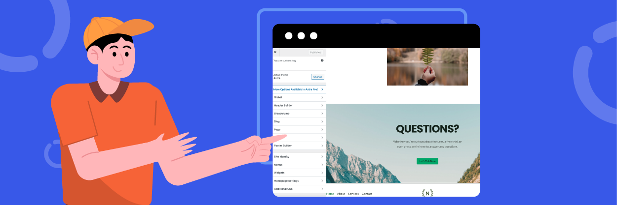 The WordPress customizer