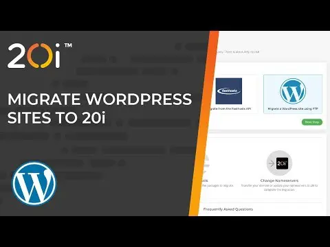 Migrate WordPress sites to 20i