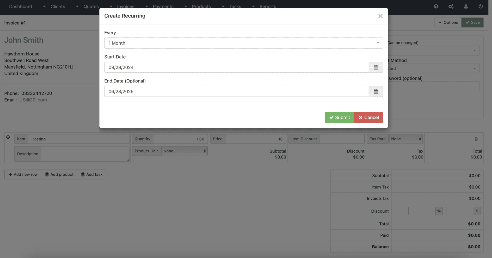 InvoicePlane Review - 20i®