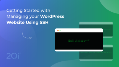 WordPress website using SSH title
