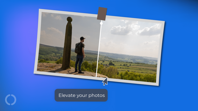 Unlocking the power of HDR on WordPress. An image is shown, divided in two. One half is dull, and the other is vibrant and bright, illustrating the difference HDR makes