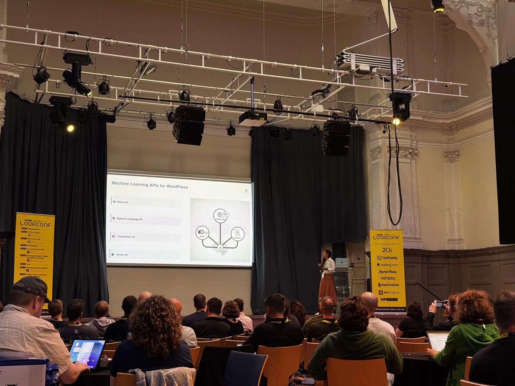 Presenter at LoopConf 2025 giving a talk about Machine Learning APIs for WordPress