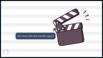 Amazing fan-art movie posters. Subtitle reads: Art that rolls the credits again