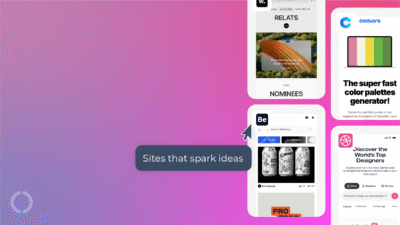 21 really useful inspiration sites for web designers. Subtitle reads: Sites that spark ideas