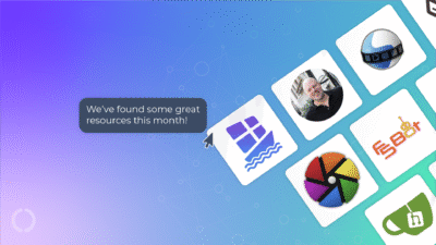 Icons from this edition of Link Round-Up by 20i. Caption reads: We've found some great resources this month!