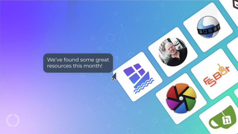 Icons from this edition of Link Round-Up by 20i. Caption reads: We've found some great resources this month!