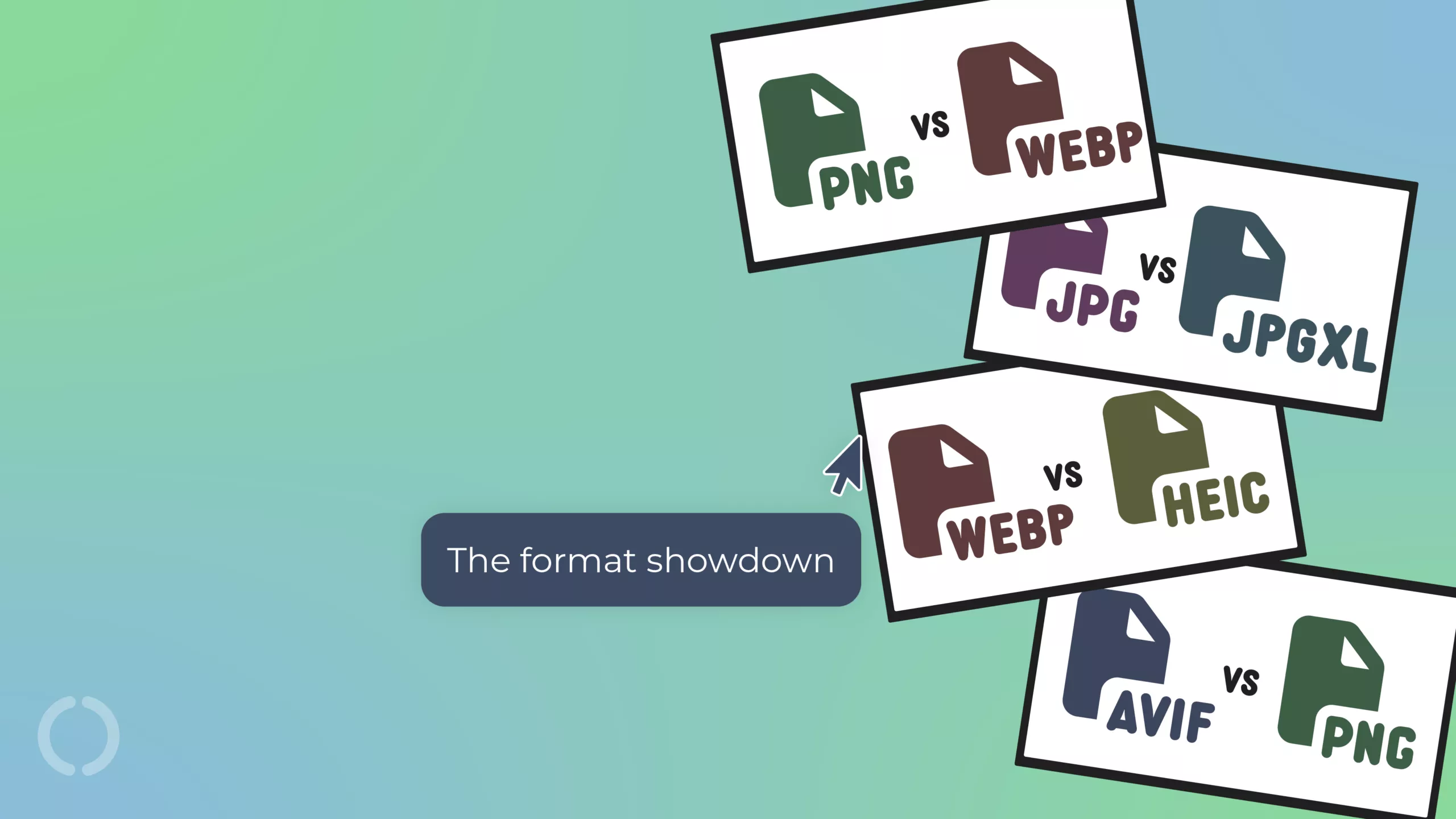 The Best HDR File Types for WordPress: The format showdown. Match cards of various image file types are depicted.