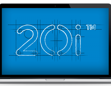 20i logo on the drawing board