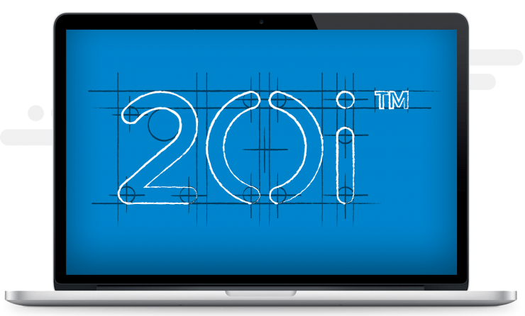 20i logo on the drawing board