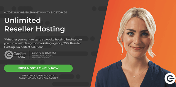 20i reseller hosting contrasting call to action