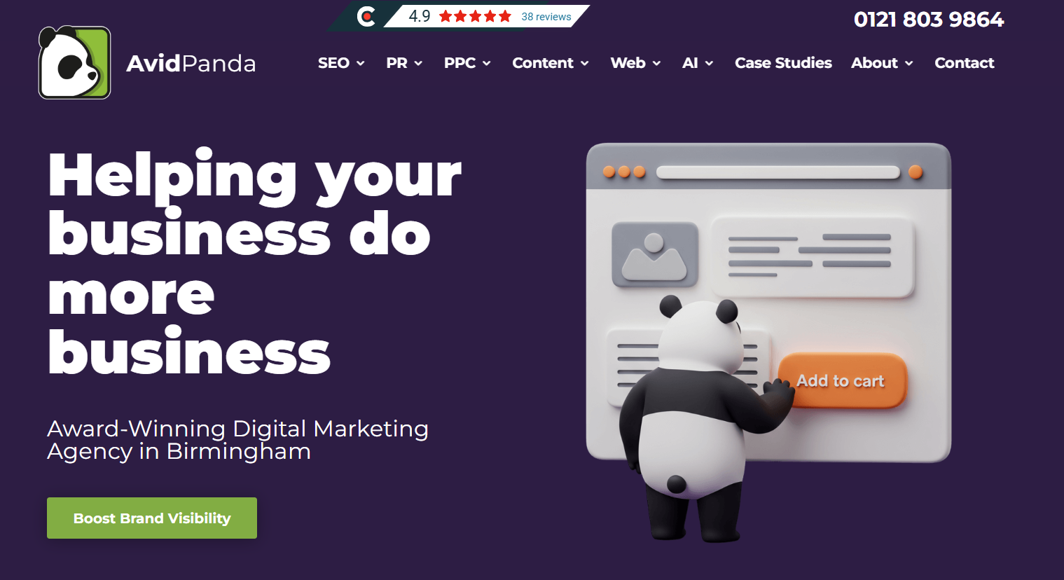 Avid Panda Digital Marketing Homepage