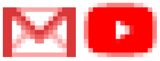 Gmail and Youtube favicons
