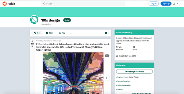 Cool 80s design subreddit