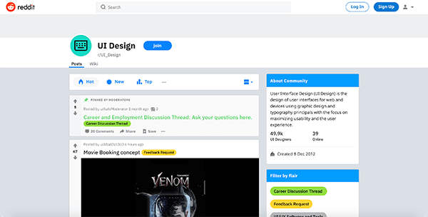 UI Design subreddit