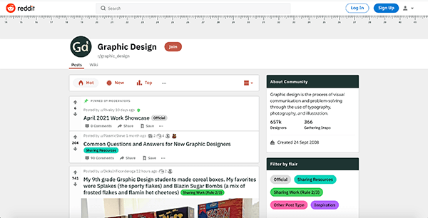 A top graphic design subreddit