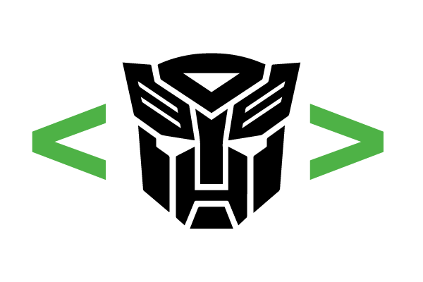 Transform coding icon, using a Transformers logo