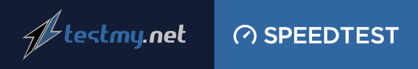 Testmy.net and Speedtest logos