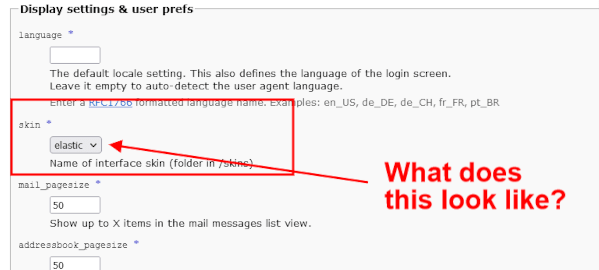 Display settings