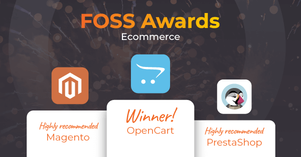 In Ecommerce, OpenCart won the FOSS Award