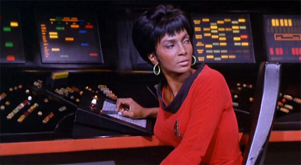Uhura using an iPad