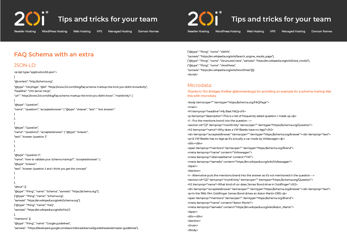 faq schema markup full code JSON-LD and Microdata