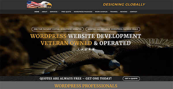 20i customer, Web Design USA's home page