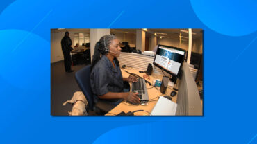 Woman using a screen reader