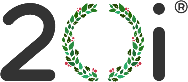 2022 Christmas logo - holly and ivy wreath