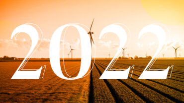 2022 over a wind farm farm in the countryside