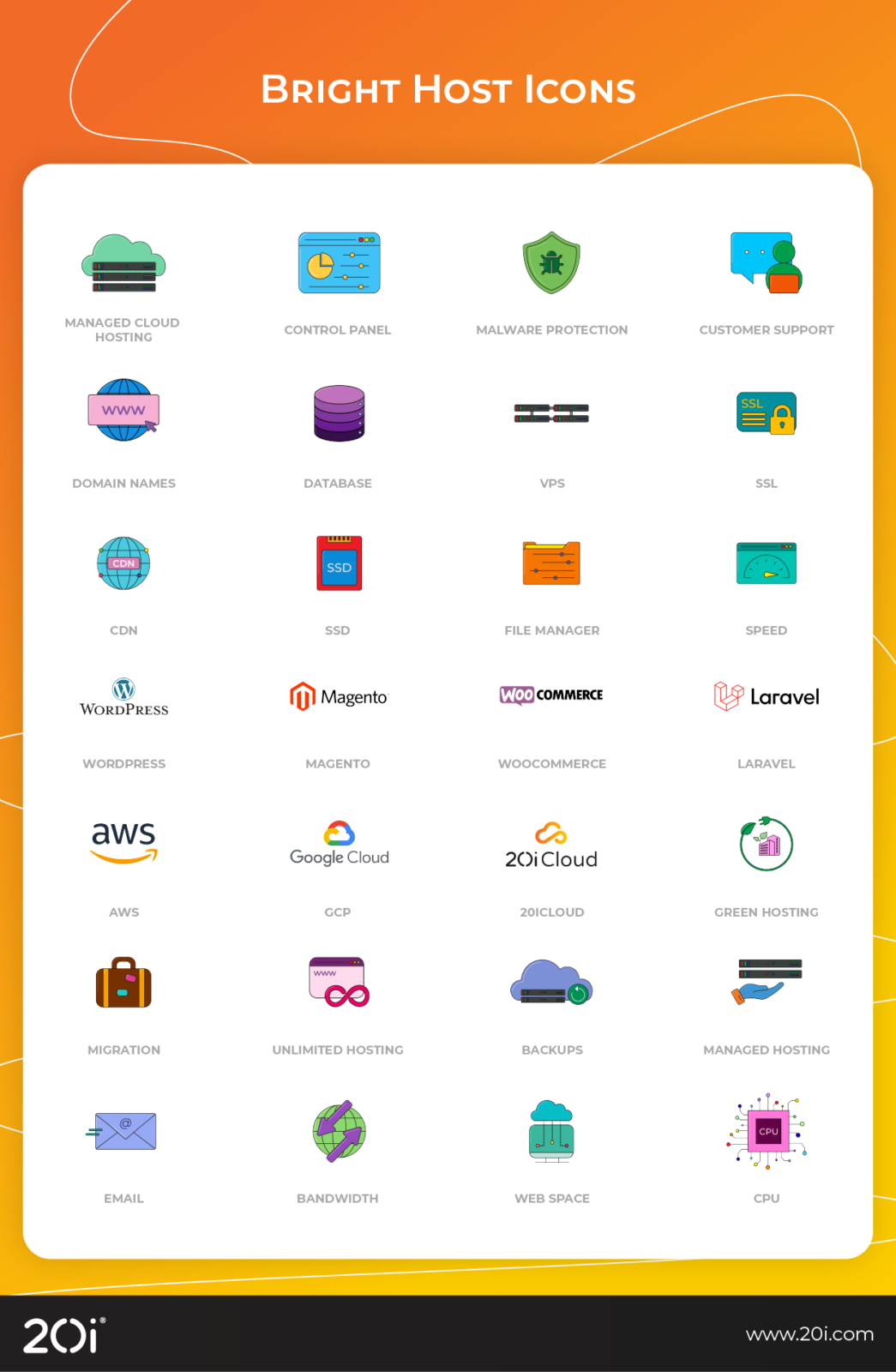 bright host icons